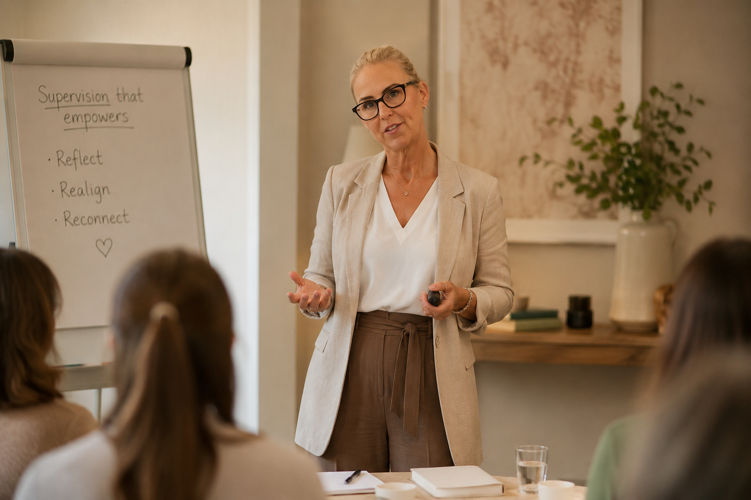 Tracie Turner leading a clinical supervision session