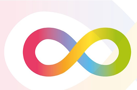 Autism affirming infinity symbol